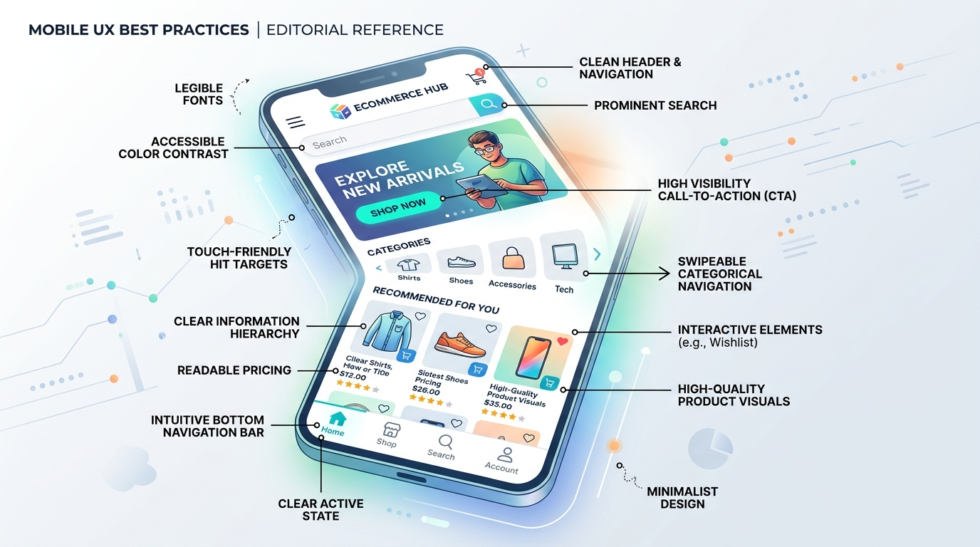 Interface móvel genérica usada para análise editorial
